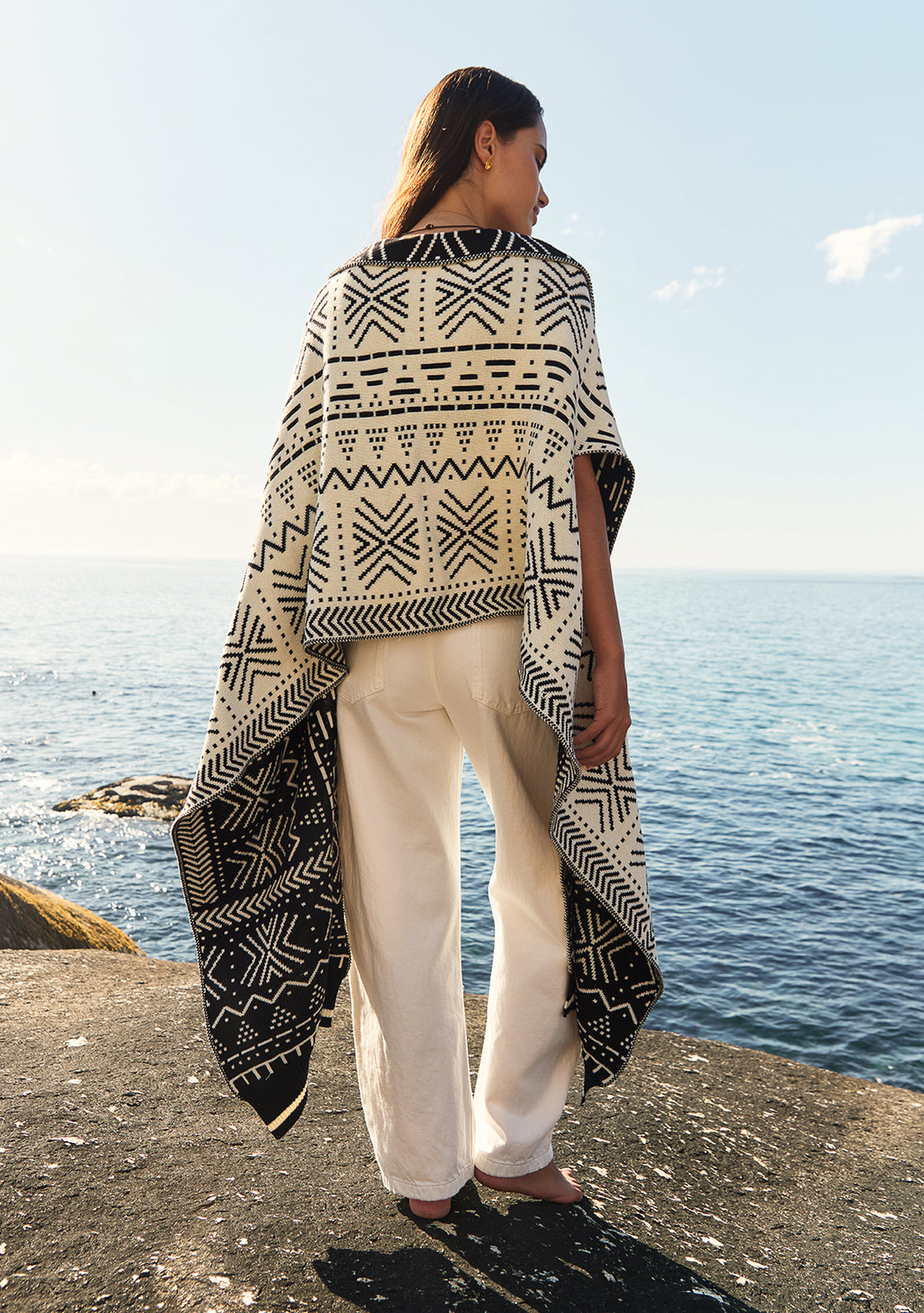 Oversized Reversible Scarf Cardigan