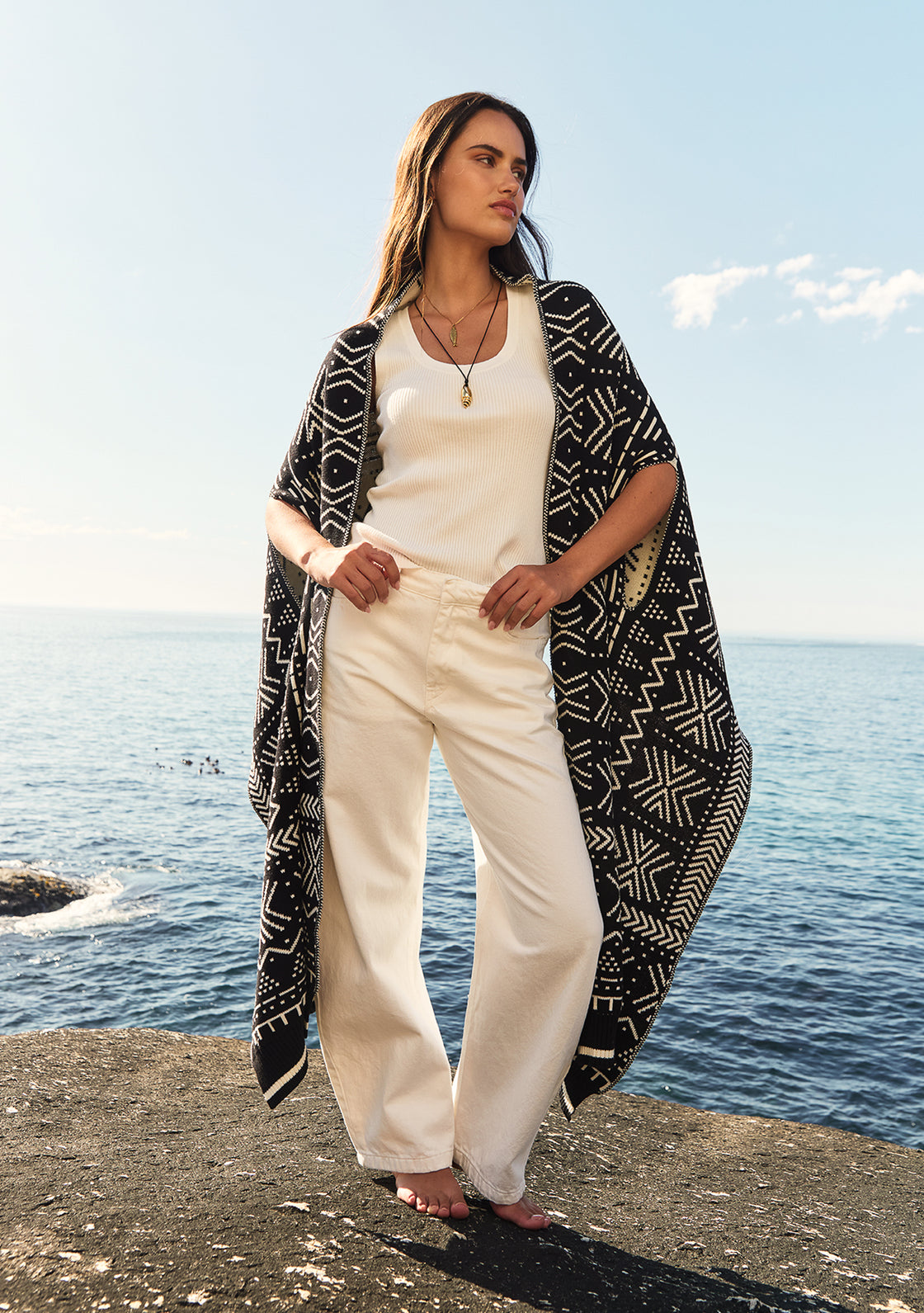 Oversized Reversible Scarf Cardigan
