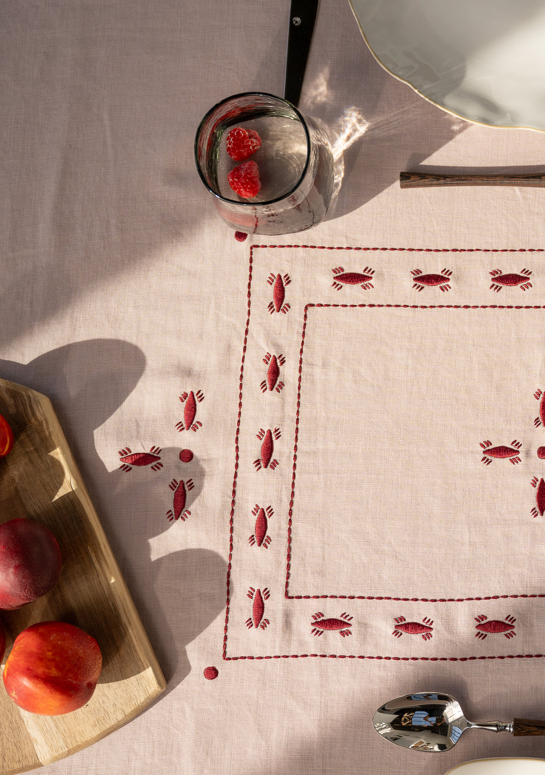 Warrior Beetle Embroidered Tablecloth