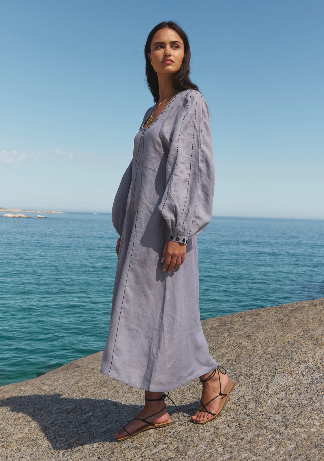 SAGE DRESS - POET'S BLUE