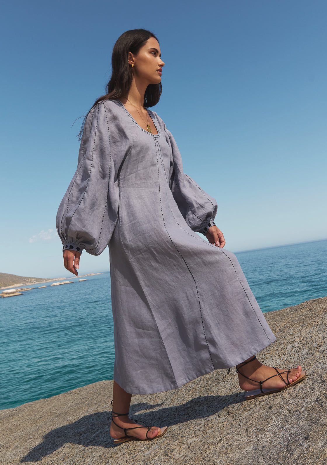 SAGE DRESS - POET'S BLUE
