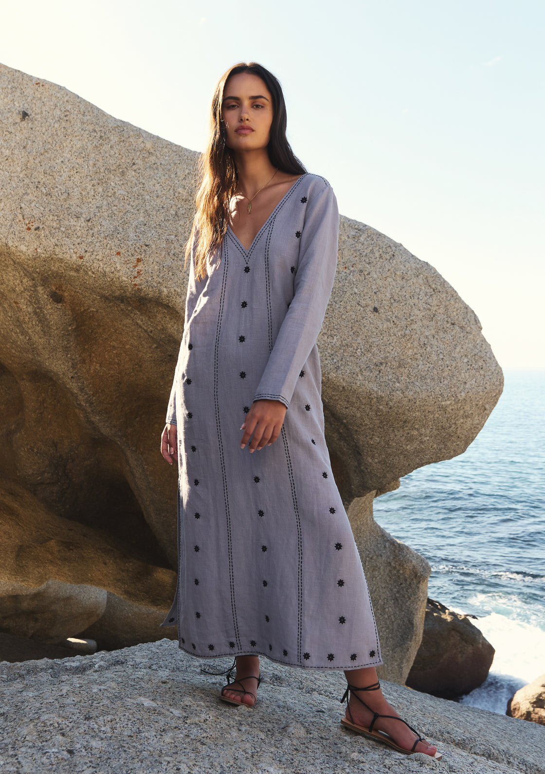 Coriander Linen Kaftan