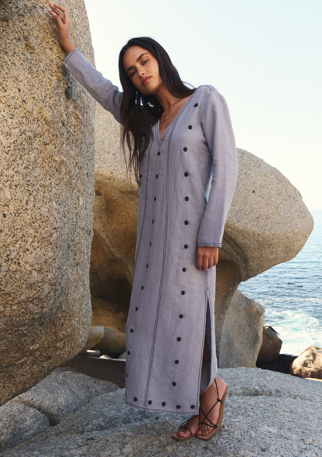 Coriander Linen Kaftan