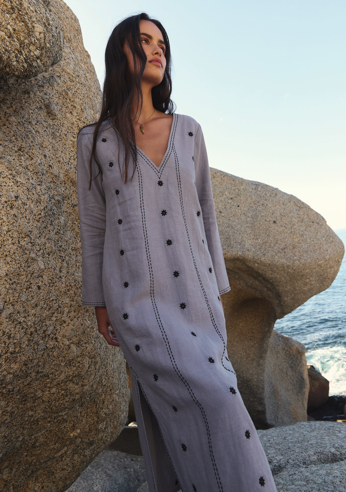 Coriander Linen Kaftan