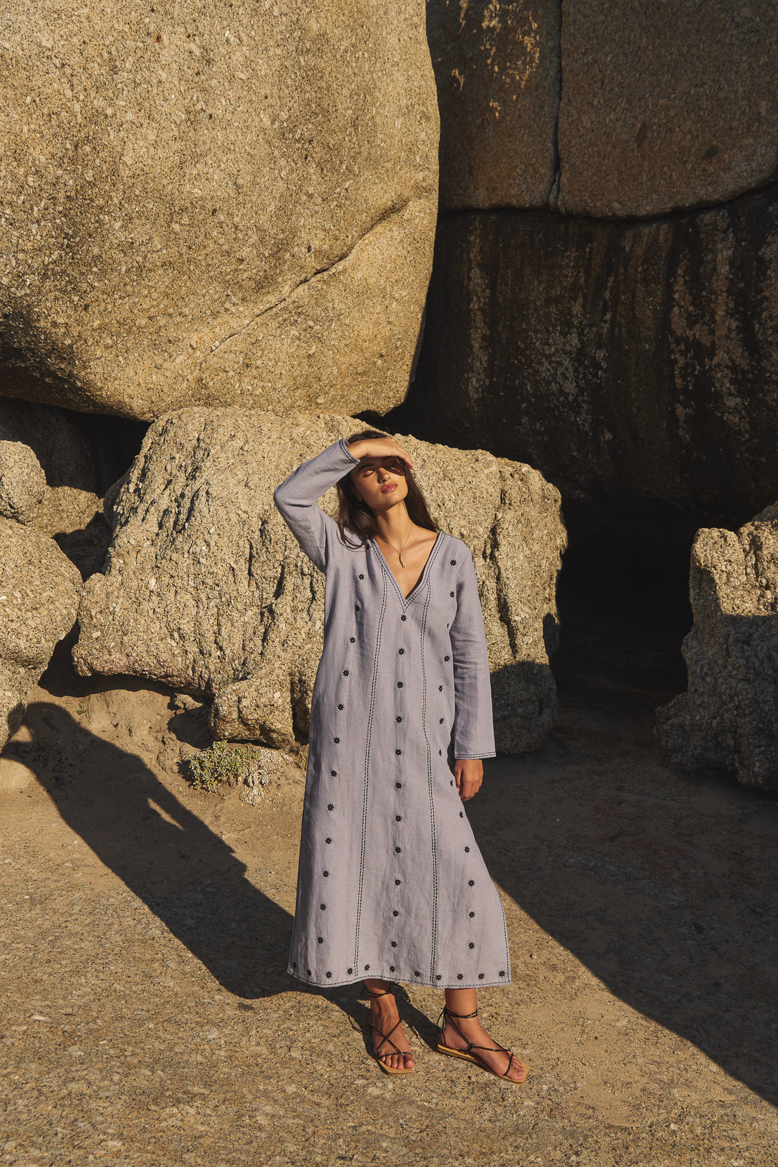 Coriander Linen Kaftan