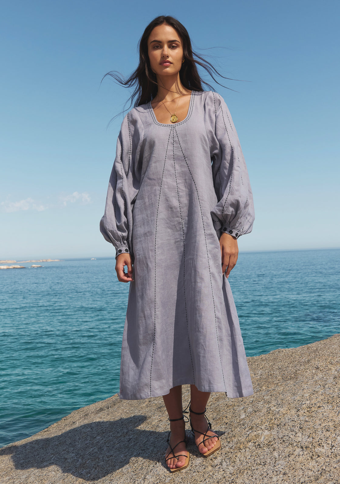 SAGE DRESS - POET'S BLUE