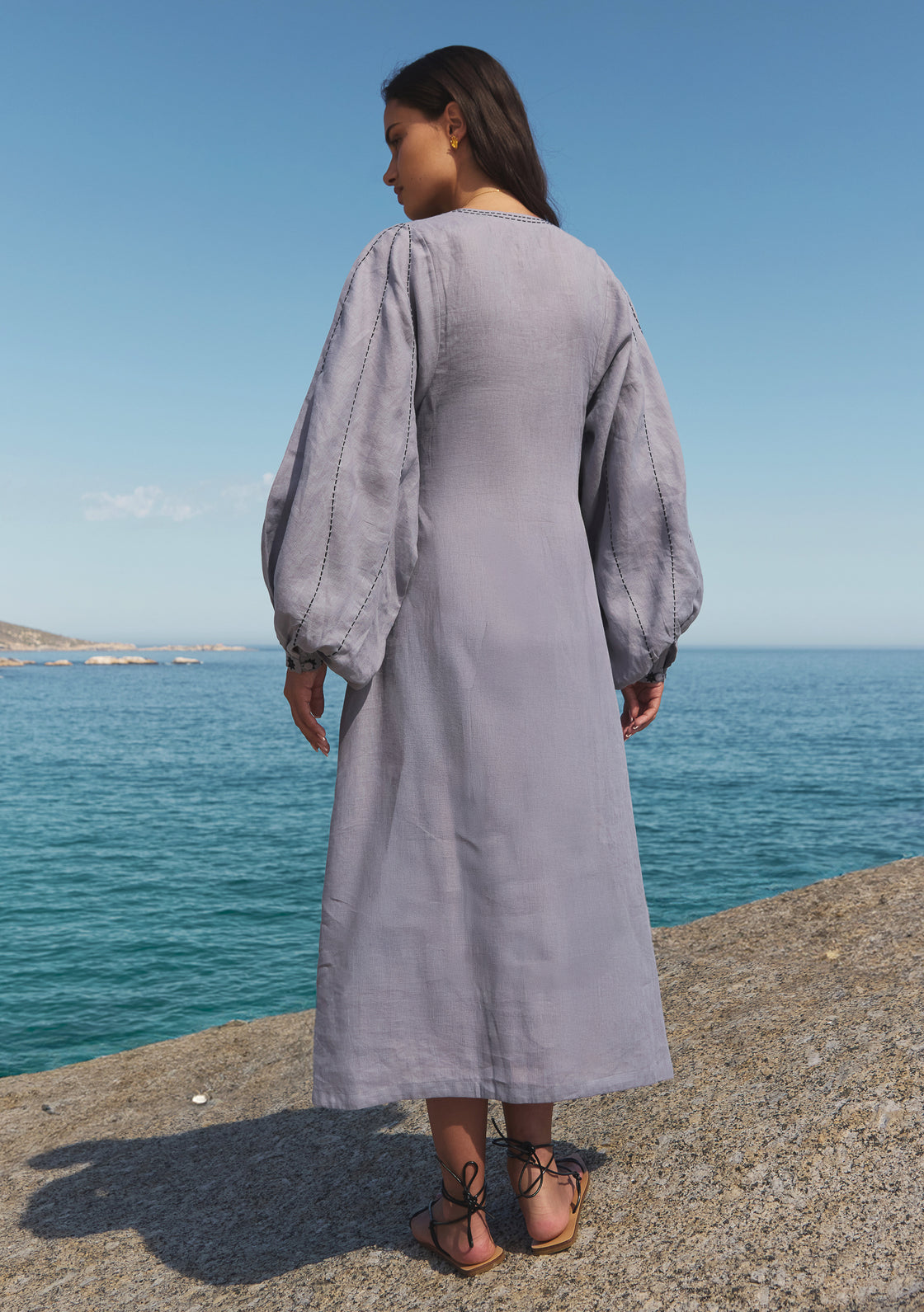 SAGE DRESS - POET'S BLUE