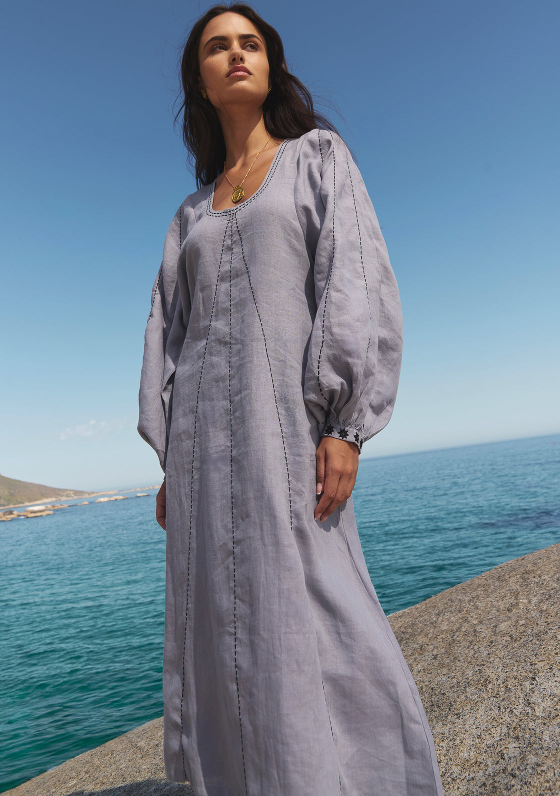 SAGE DRESS - POET'S BLUE