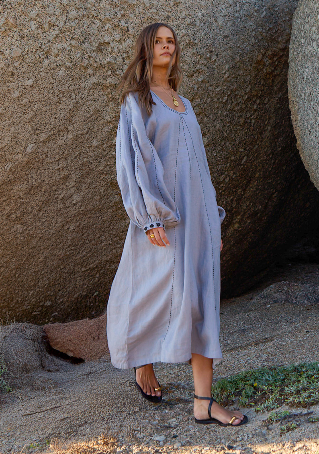 SAGE DRESS - POET'S BLUE