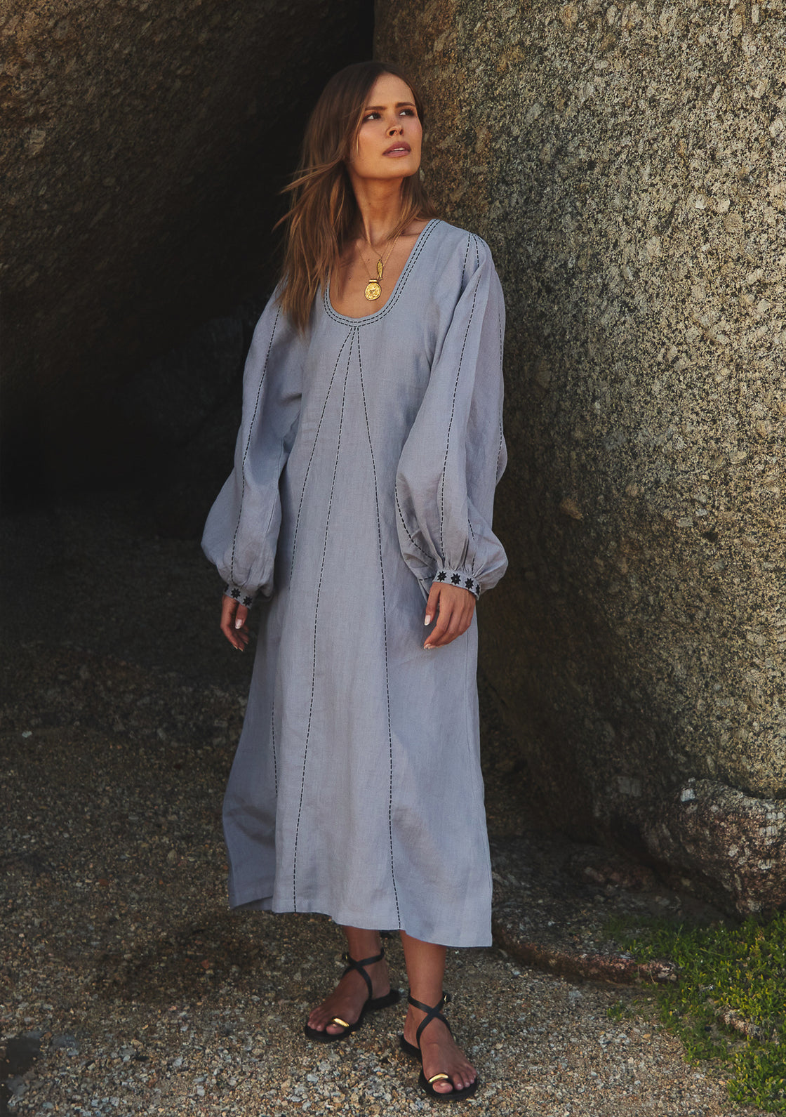 SAGE DRESS - POET'S BLUE
