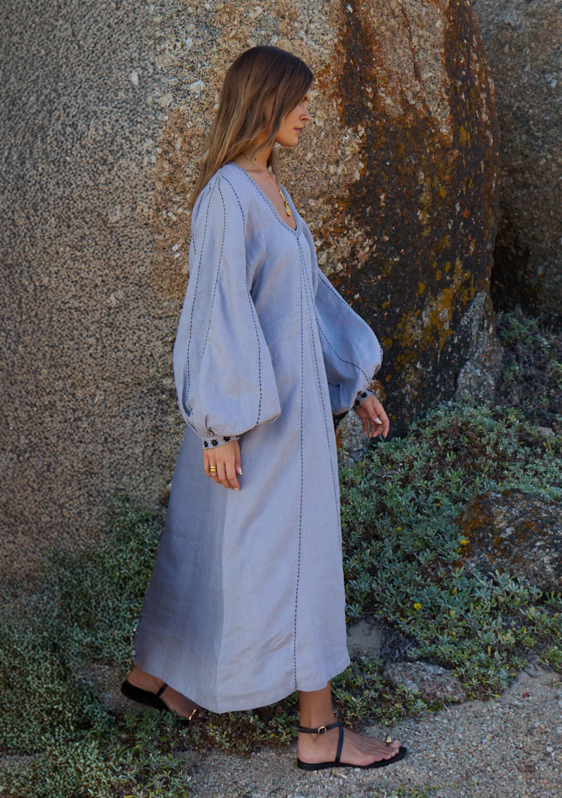 SAGE DRESS - POET'S BLUE
