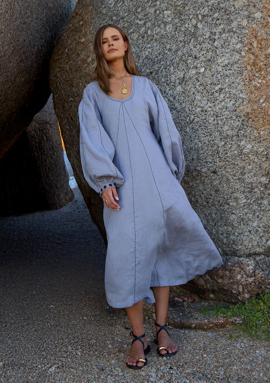 SAGE DRESS - POET'S BLUE