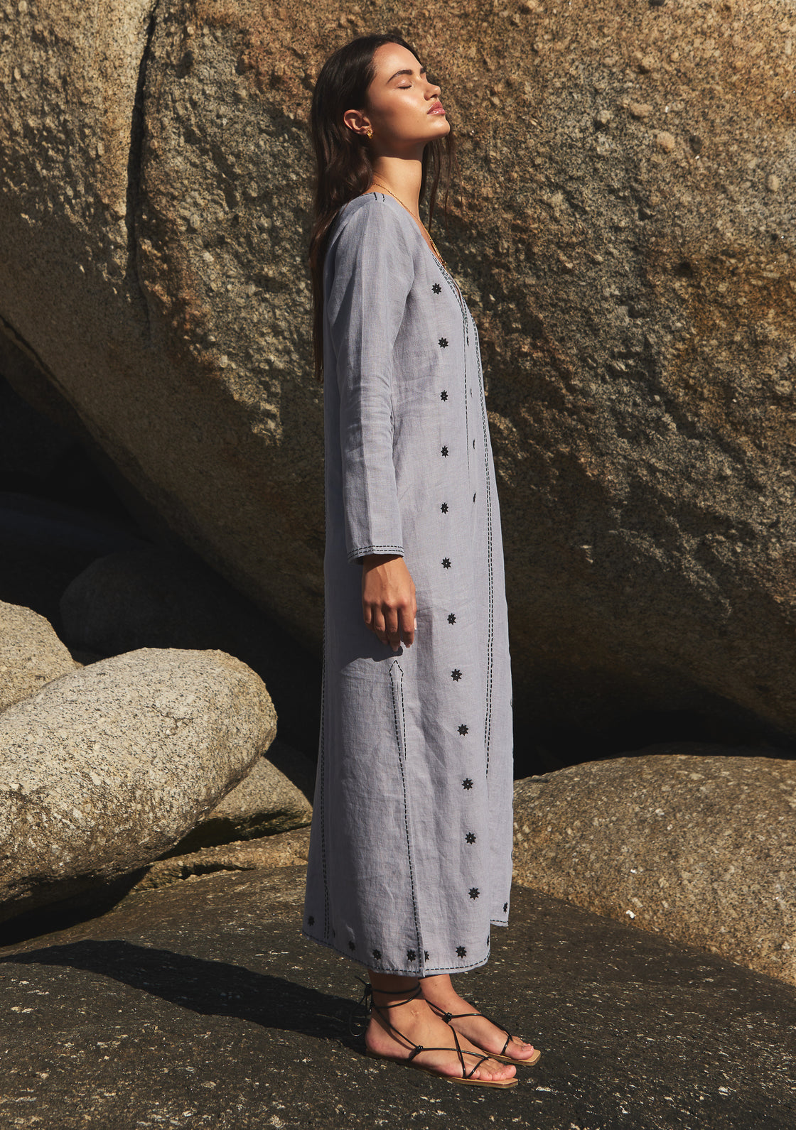 Coriander Linen Kaftan