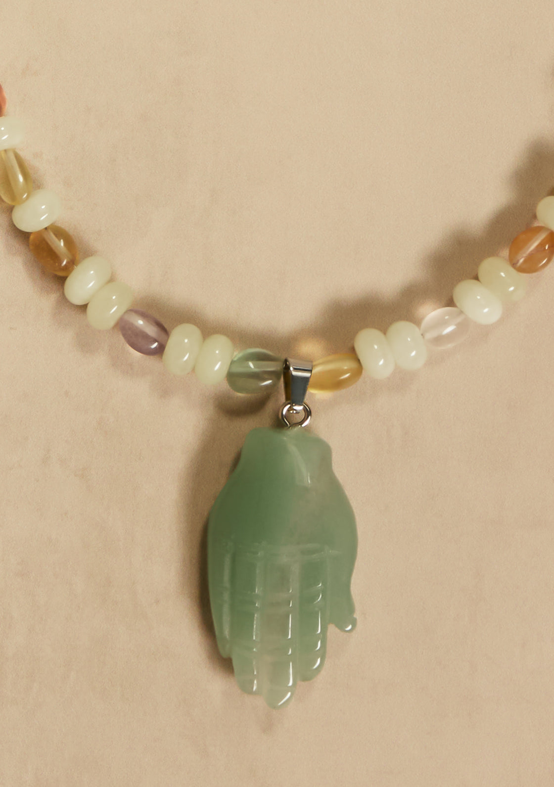 Healing Jade Hamsa Necklace