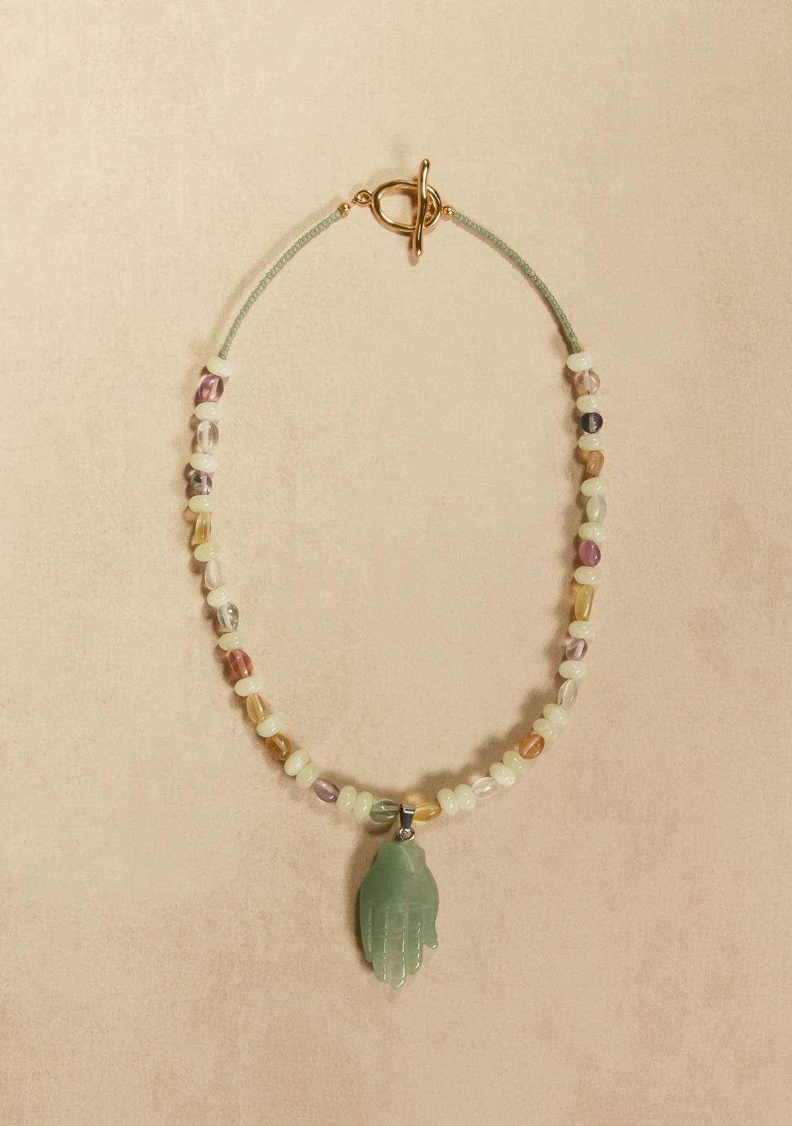 Healing Jade Hamsa Necklace