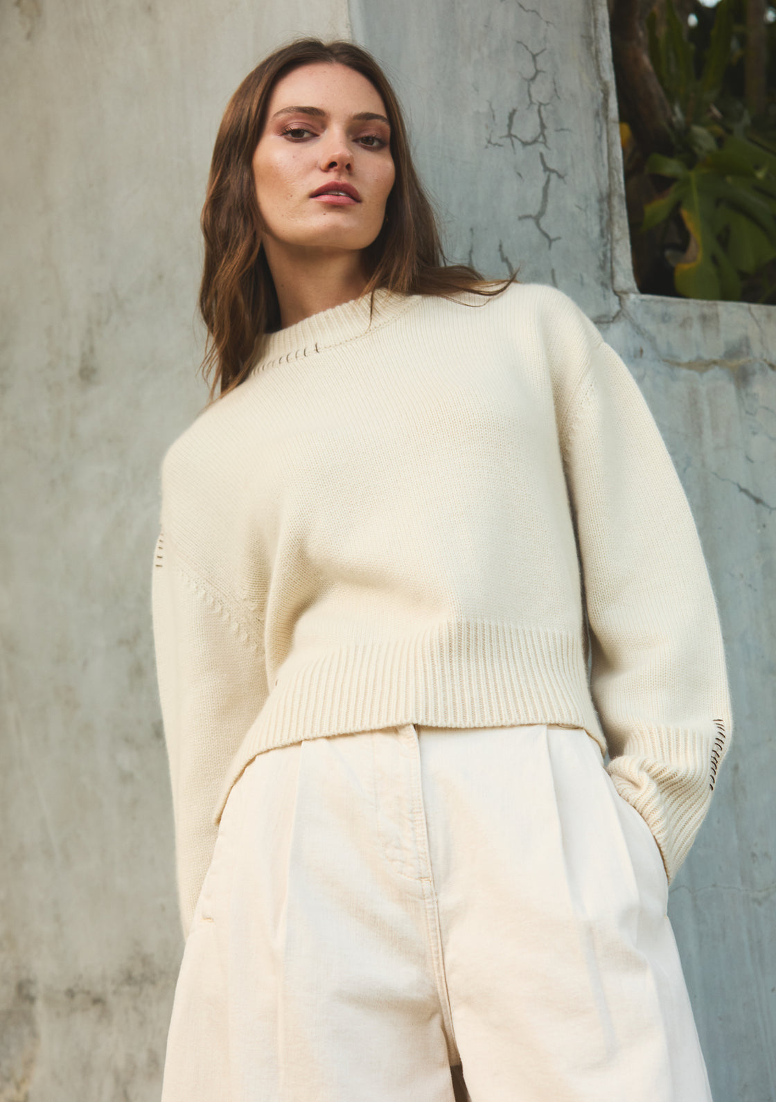 Cashmere Cedar Sweater - Ivory