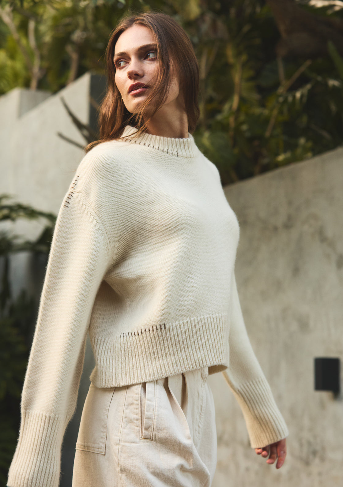 Cashmere Cedar Sweater - Ivory