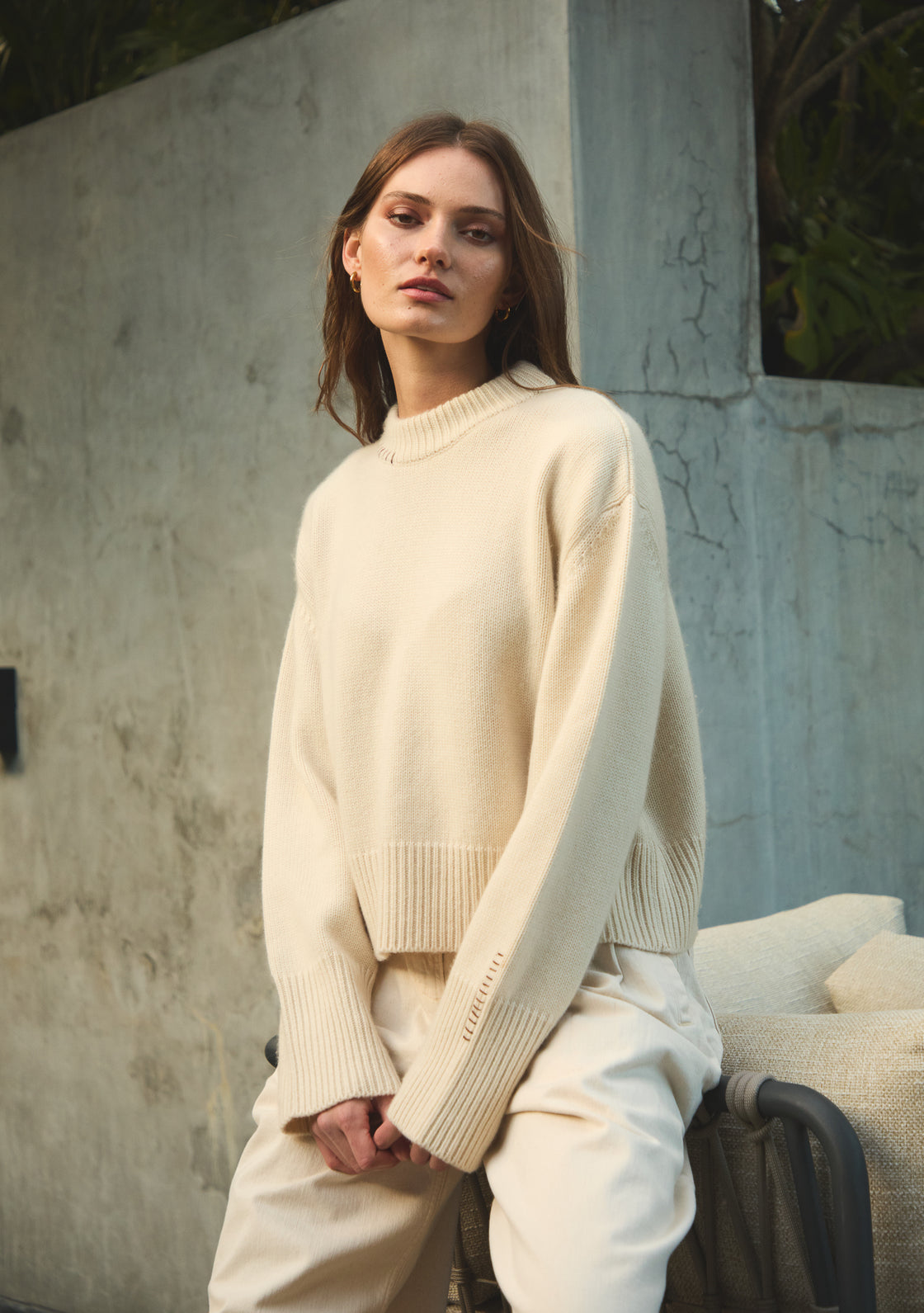 Cashmere Cedar Sweater - Ivory