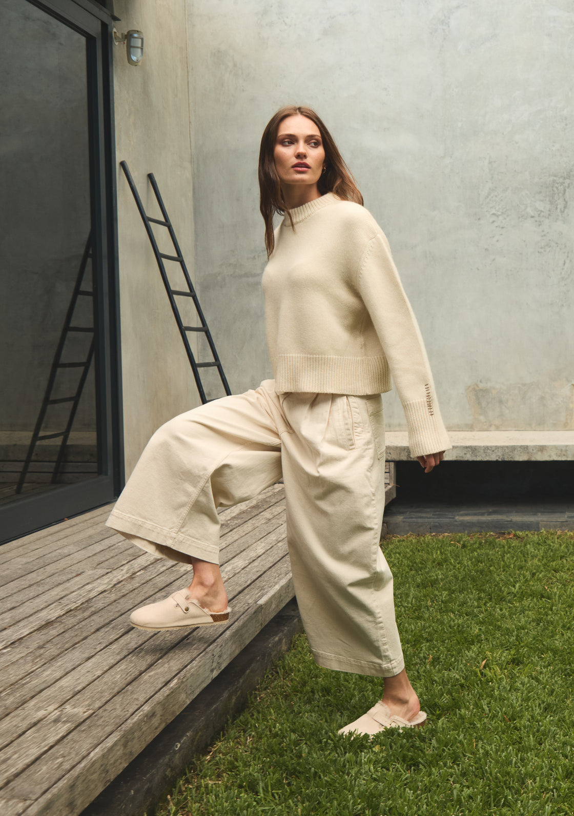 Cashmere Cedar Sweater - Ivory