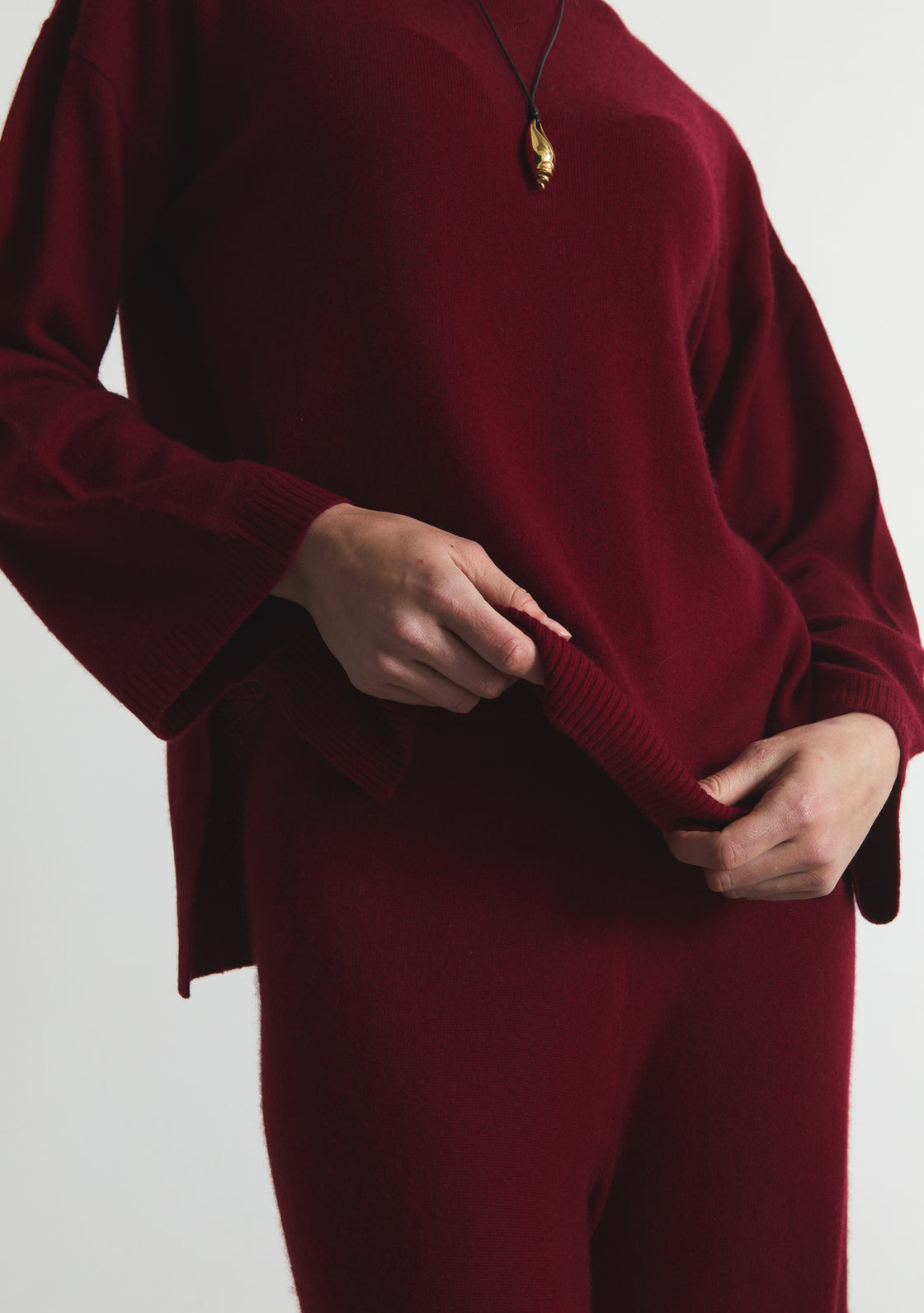 Cashmere Holly Sweater - Ox Blood