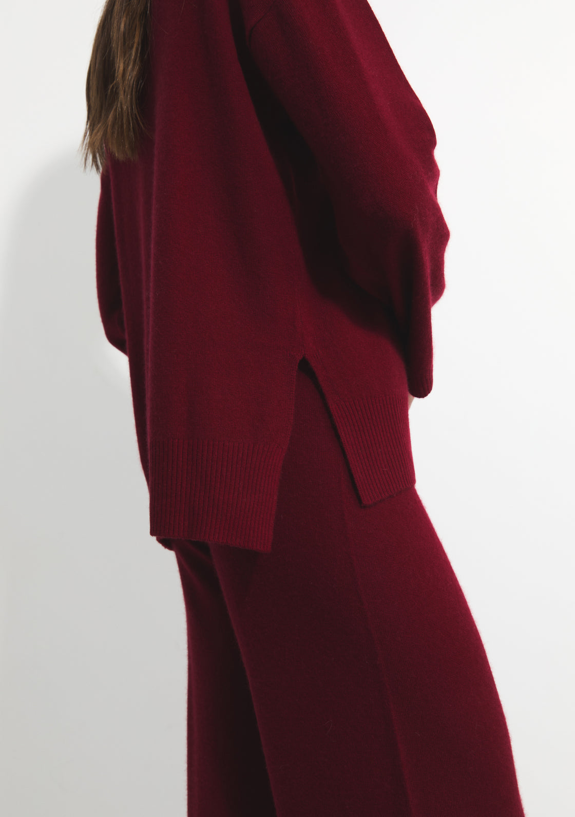 Cashmere Holly Trousers - Ox Blood