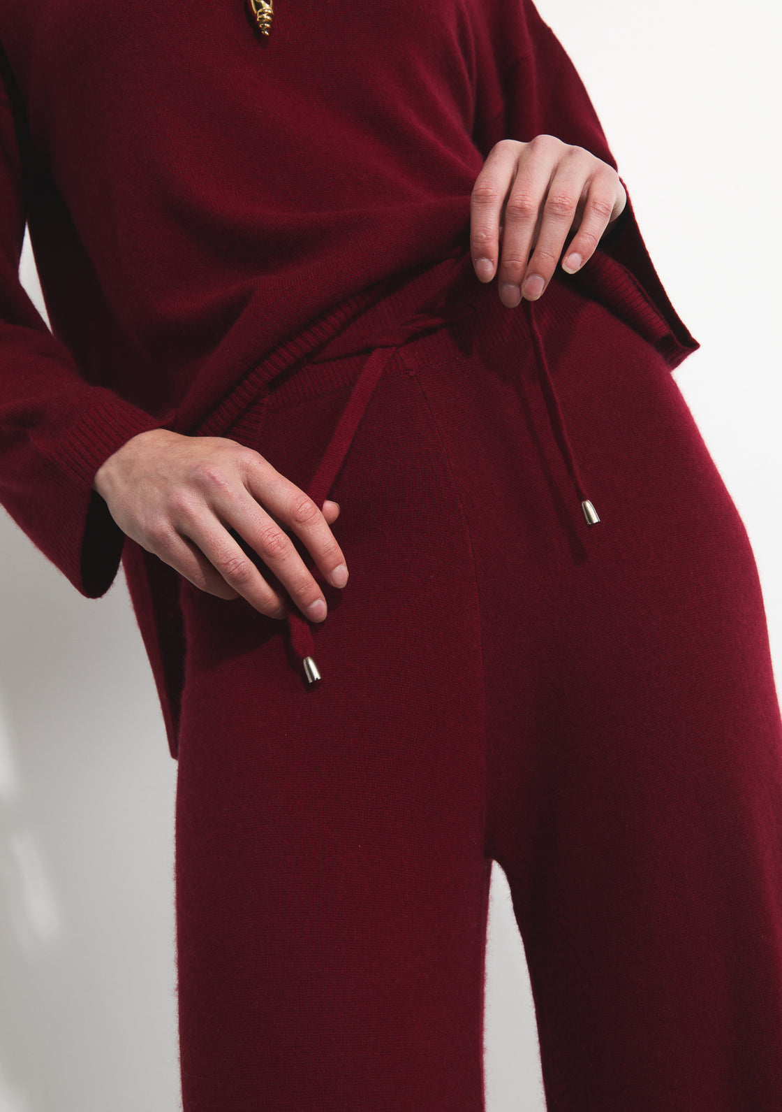 Cashmere Holly Trousers - Ox Blood