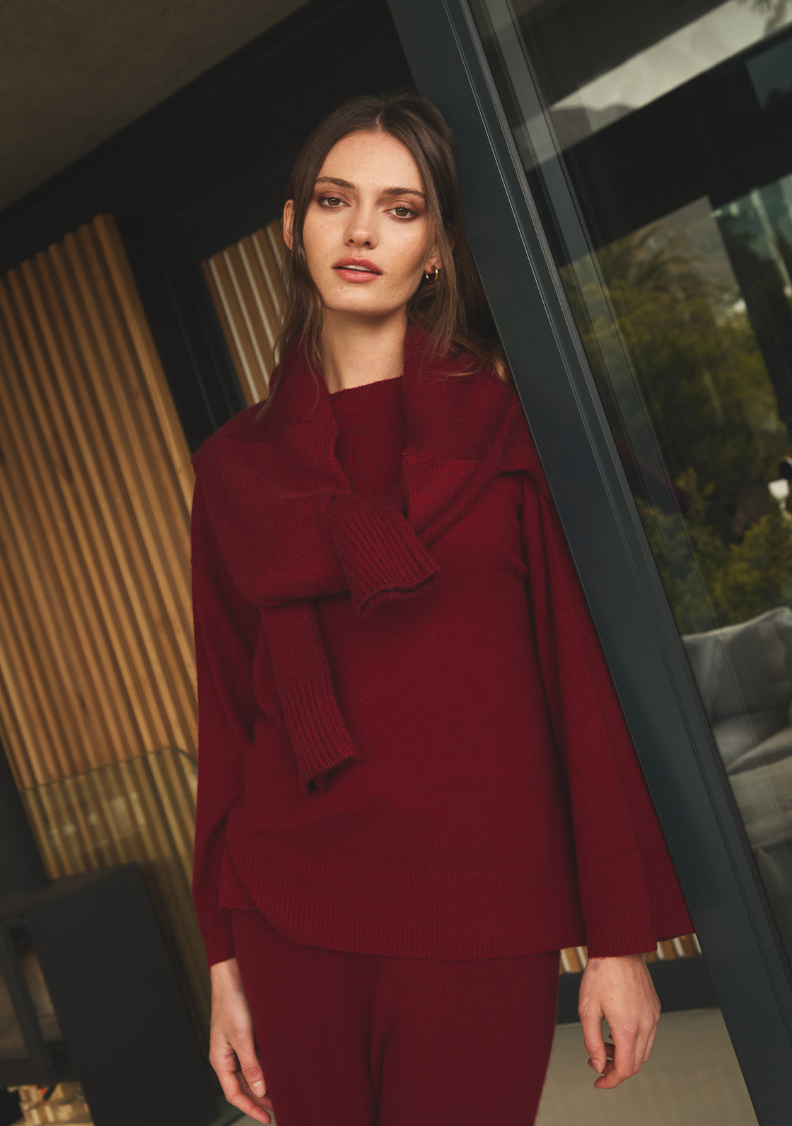 Cashmere Holly Sweater - Ox Blood