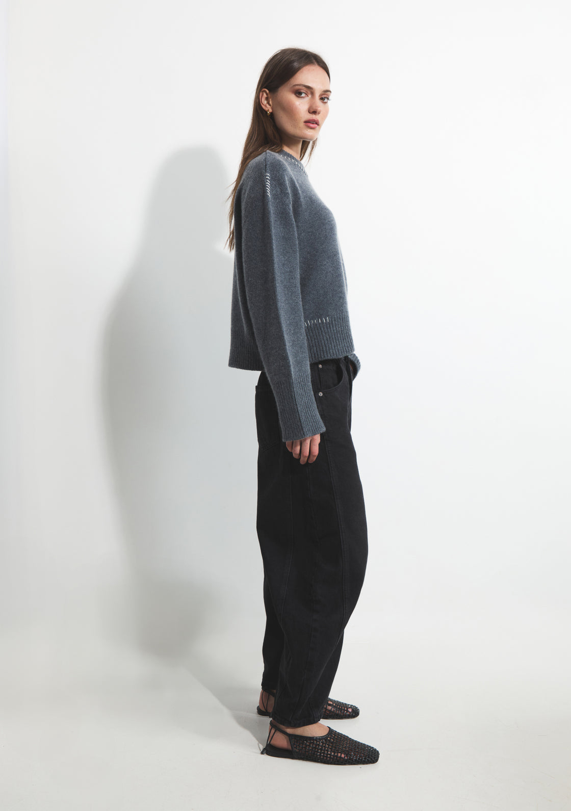 Cashmere Cedar Sweater - Charcoal