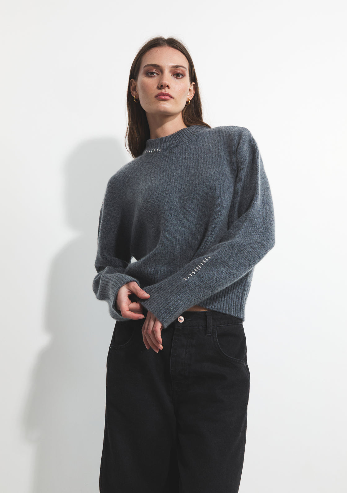 Cashmere Cedar Sweater - Charcoal