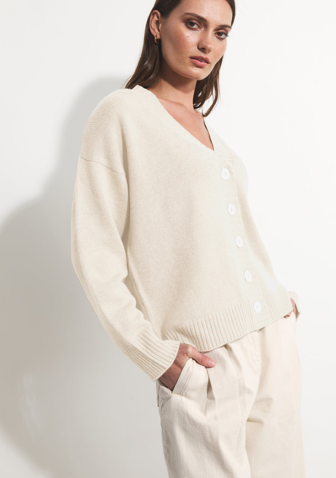 Cashmere Willow Cardigan - Ivory