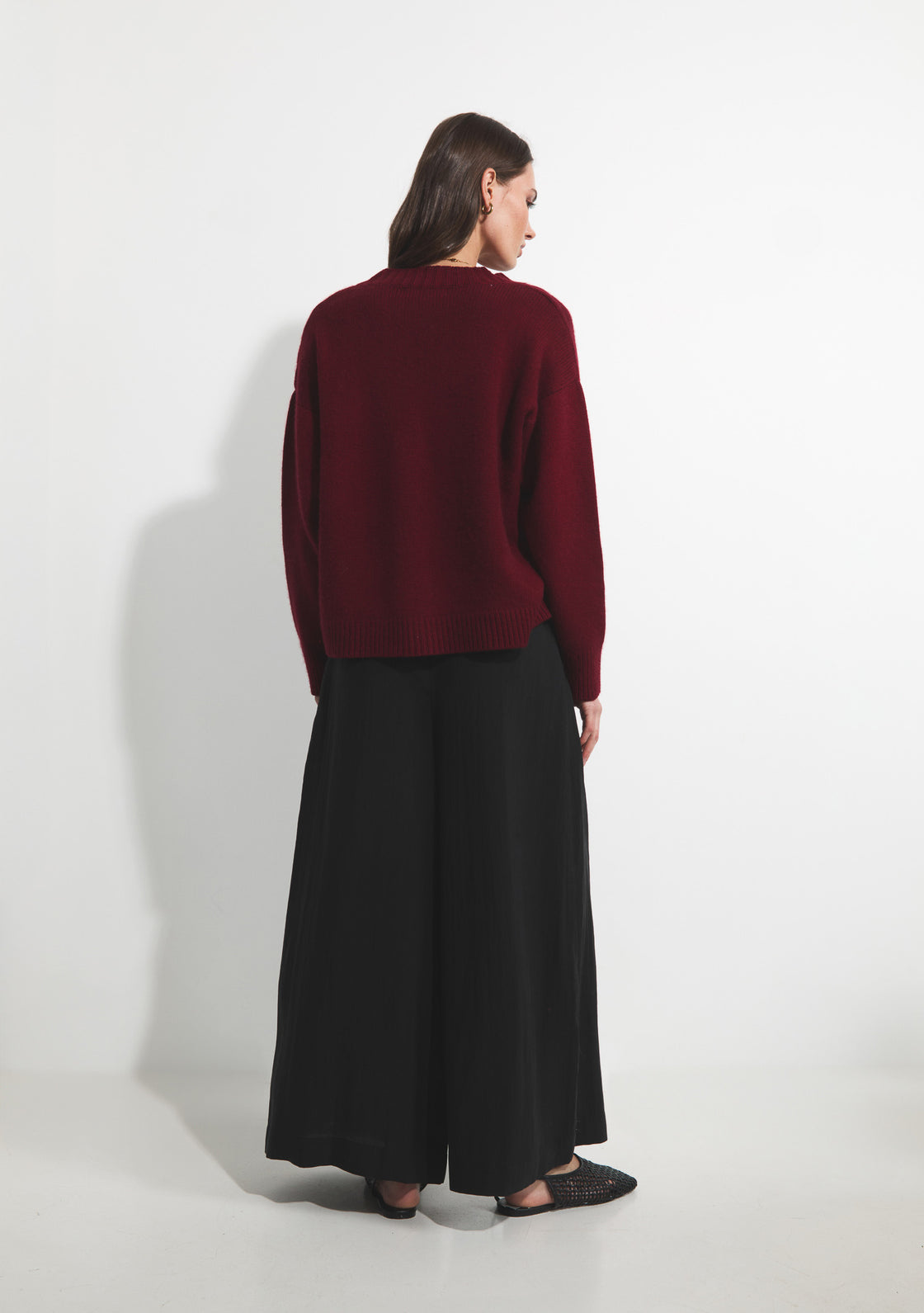 Cashmere Willow Cardigan - Ox Blood