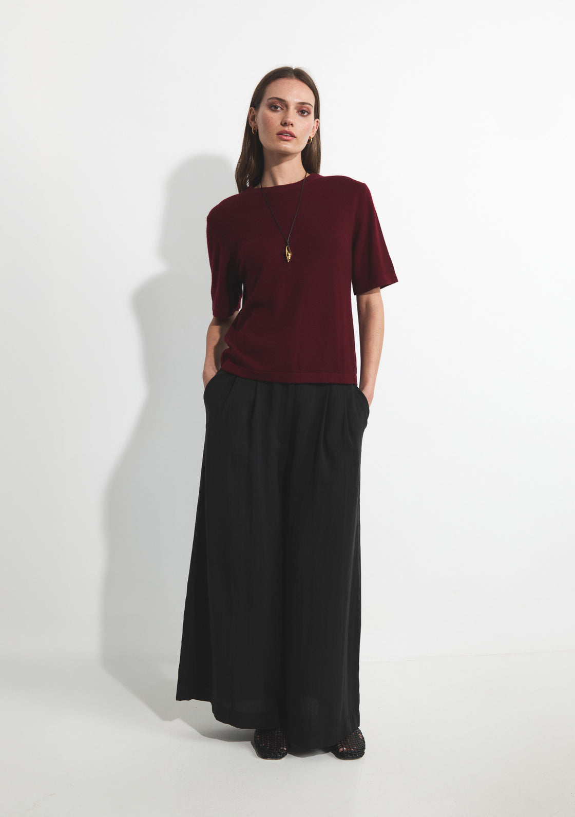 Cashmere Hazel T-Shirt - Ox Blood