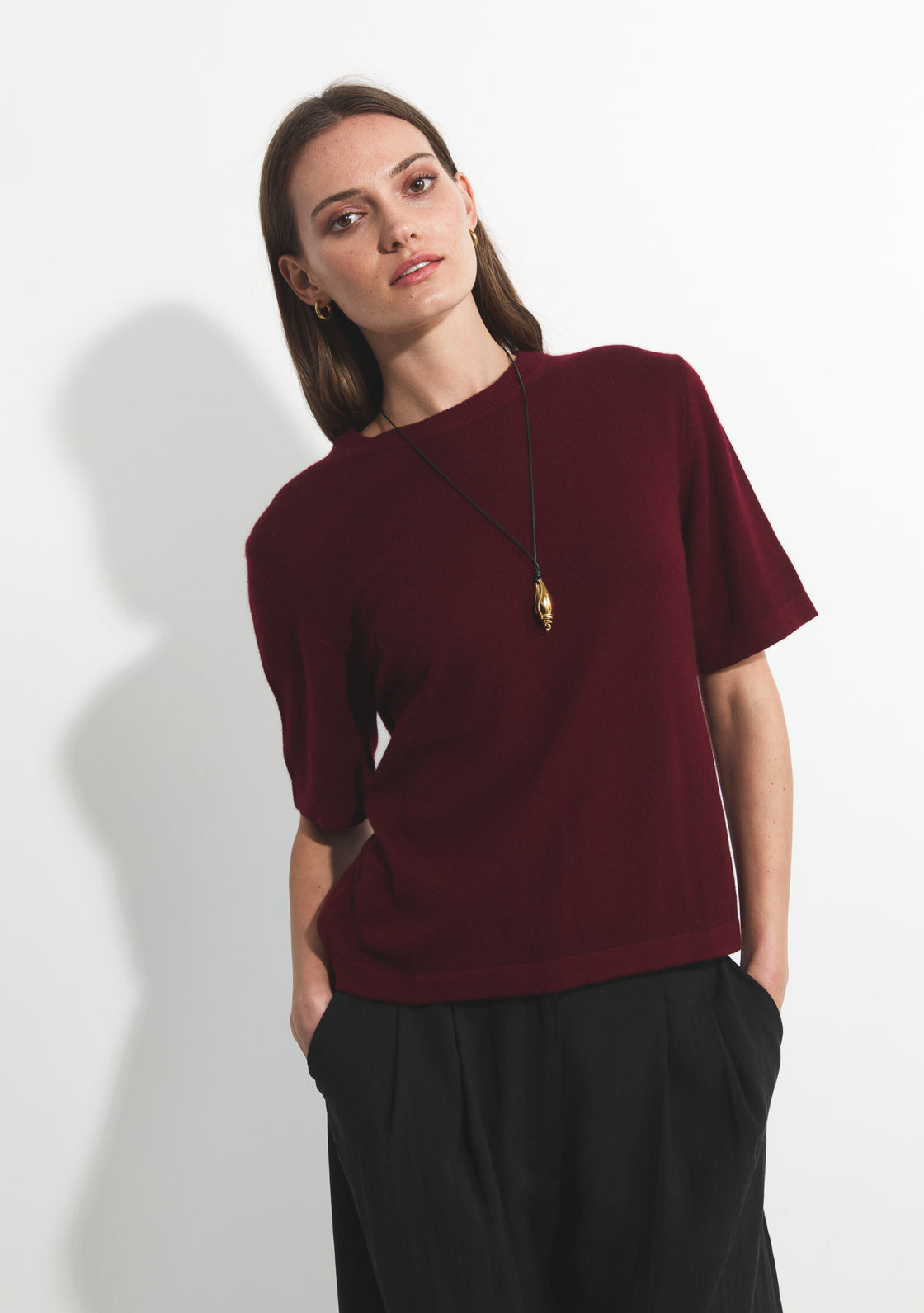 Cashmere Hazel T-Shirt - Ox Blood