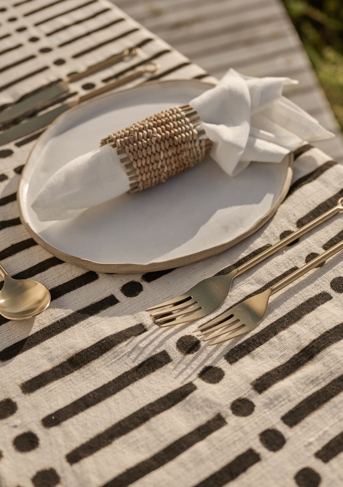 Mudcloth Hand Woven Table Cover