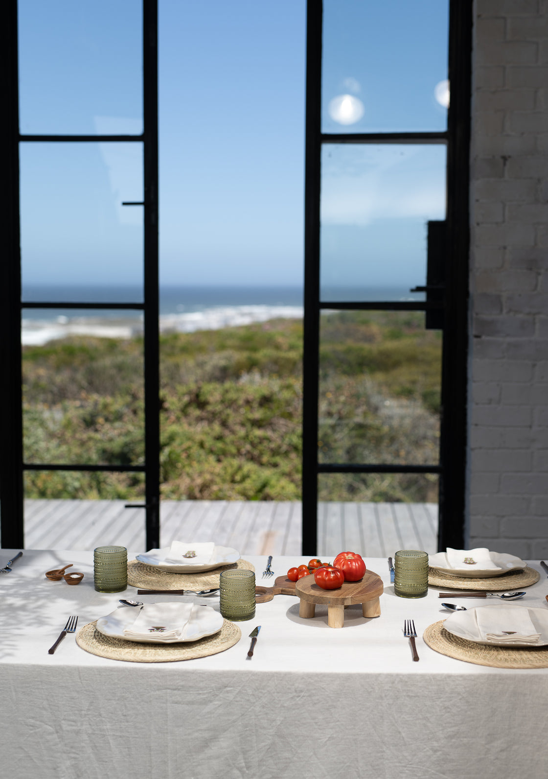 White Linen Tablecloth