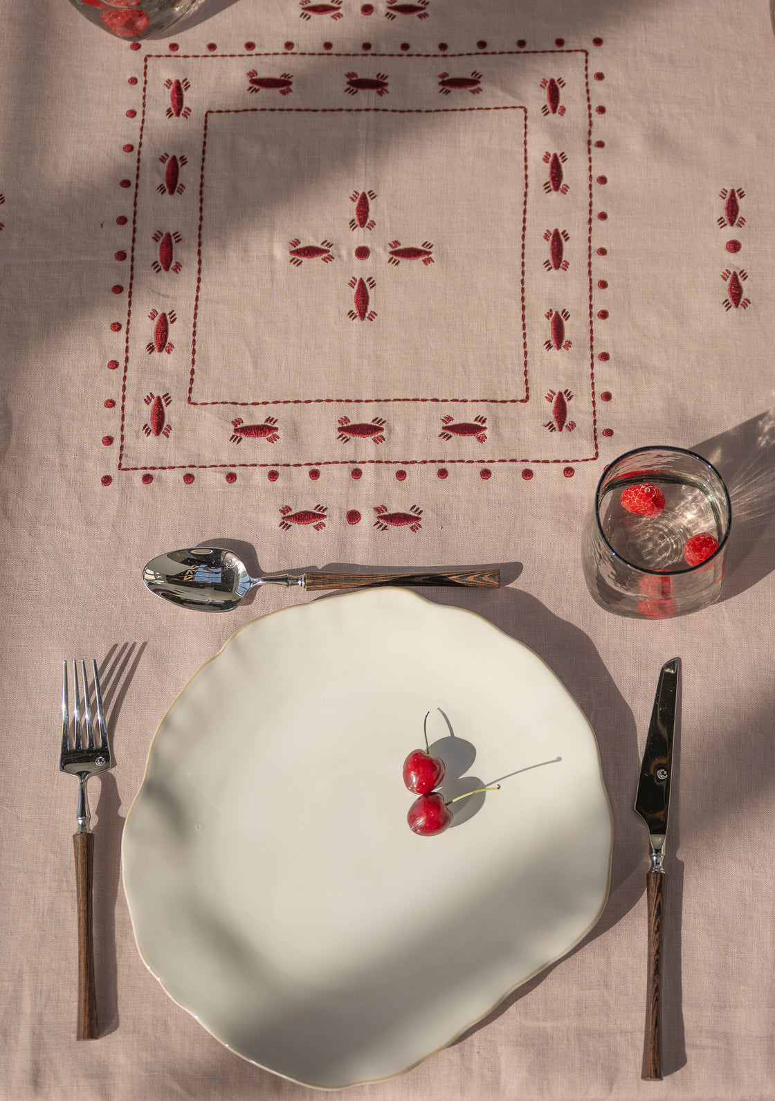 Warrior Beetle Embroidered Tablecloth