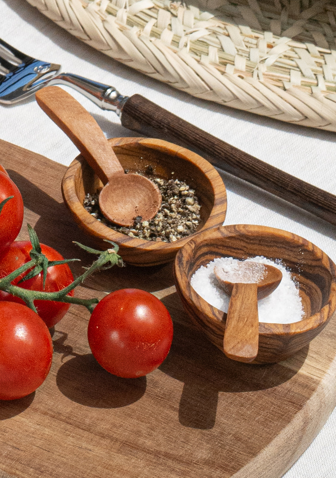 Hand Carved Salt & Pepper Bowls