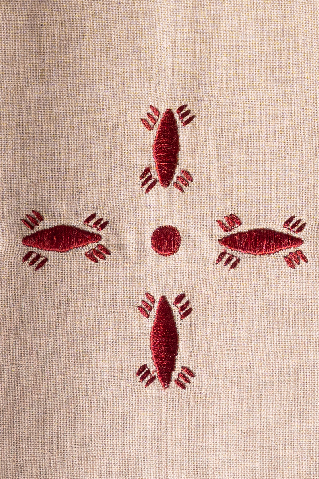 Warrior Beetle Embroidered Tablecloth